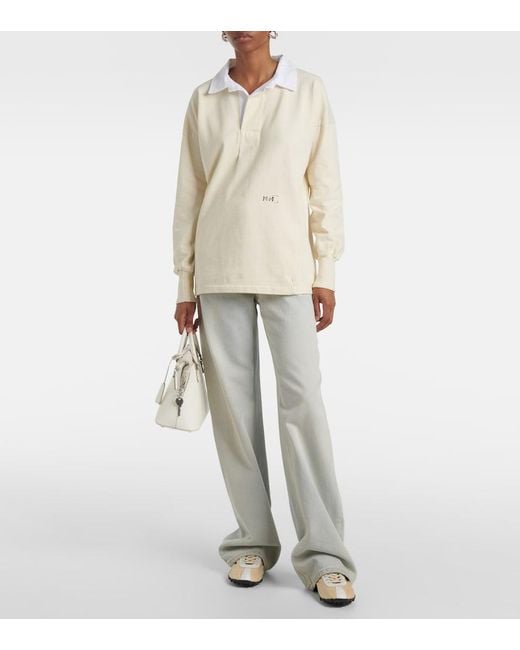 Maison Margiela White Cotton Polo Shirt