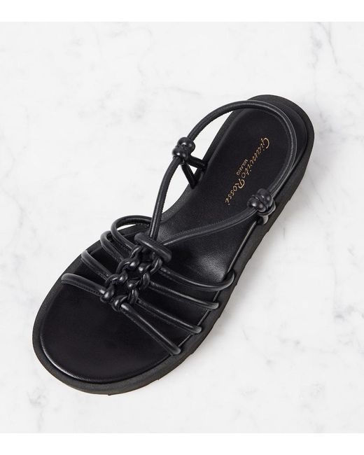 Gianvito Rossi Black Hebe Platform Leather Sandals
