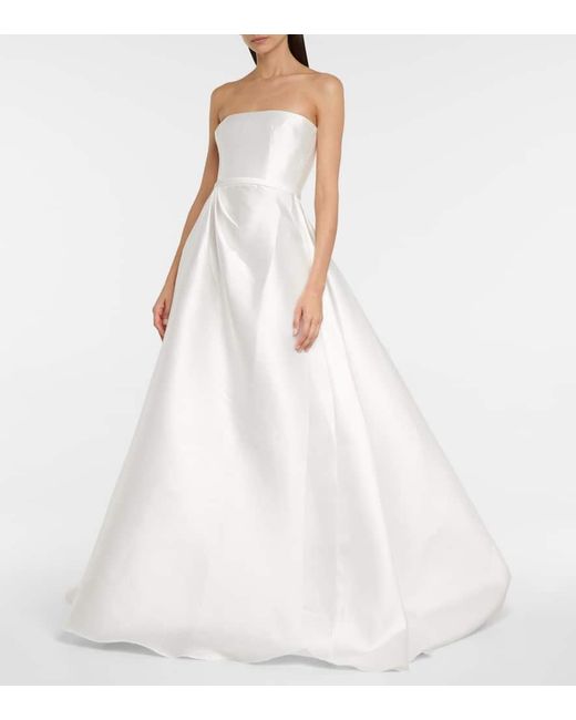 Alex Perry White Bridal Abigail Strapless Gown