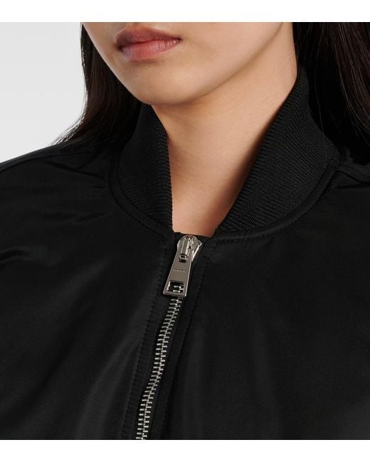 Givenchy Black Cropped Bomber Jacket