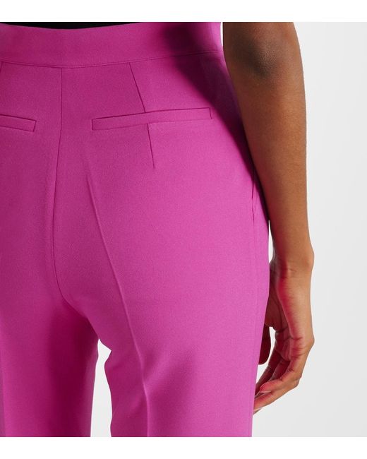 Safiyaa Pink High-Waisted Flared Pants