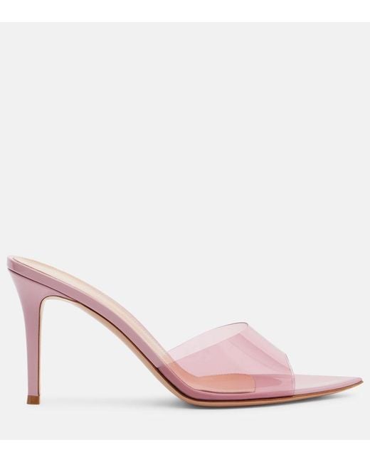 Gianvito Rossi Pink Elle 85 Tpu Mules