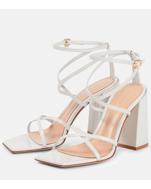 Gianvito Rossi White Leather Sandals