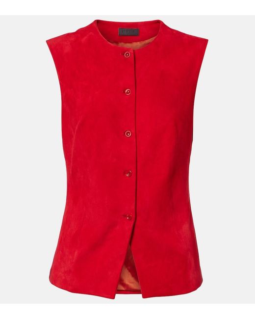 Stouls Red Casino Suede Vest