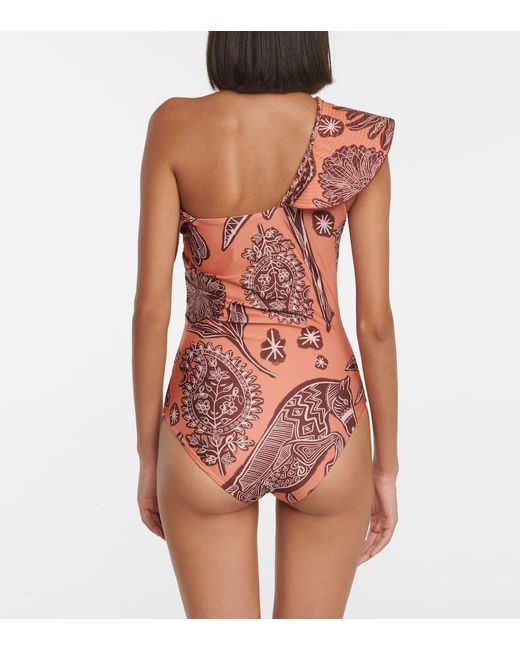 Johanna Ortiz Brown Incaico Printed Swimsuit