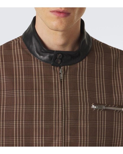 Wales Bonner Brown Axis Checked Virgin Wool Jacket for men