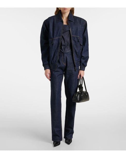 Magda Butrym Blue Re25 Denim Corset Top