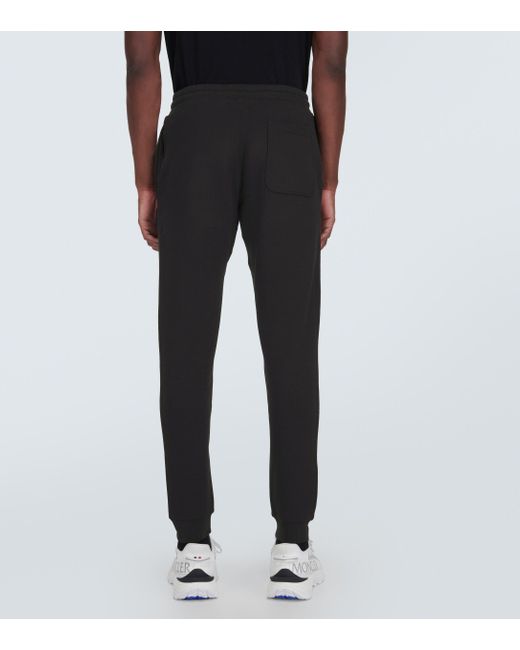 Moncler Black Cotton Jersey Sweatpants for men