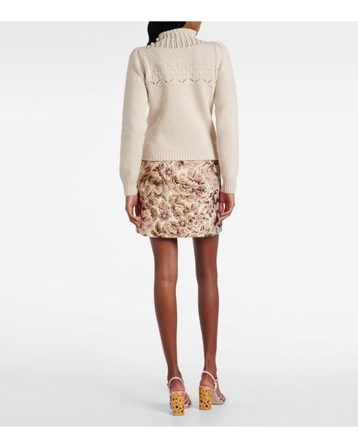 Valentino Natural Wool And Cashmere-Blend Sweater