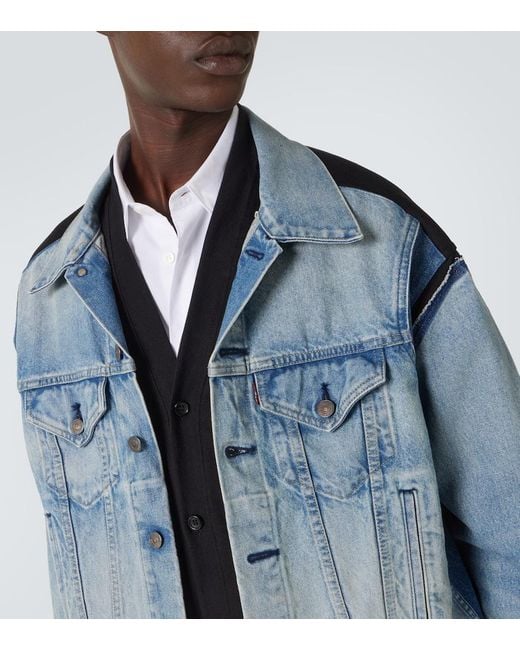 Junya Watanabe Blue X Levi's Jersey And Denim Jacket for men
