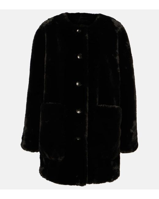 Proenza Schouler Black White Label Penelope Faux Fur Coat