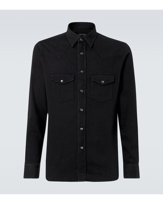 Tom Ford Black Denim Shirt for men