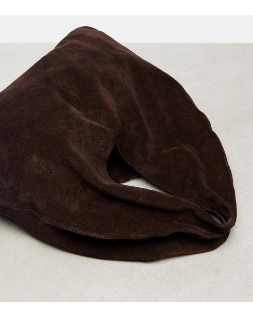 The Row Black Tote Bag Bindle Small Aus Veloursleder