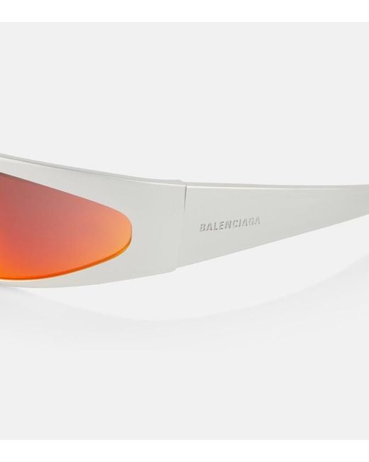 Balenciaga Orange Reverse Xpander Oval Sunglasses