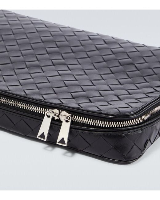 Bottega Veneta Black Intrecciato Small Packing Cube for men