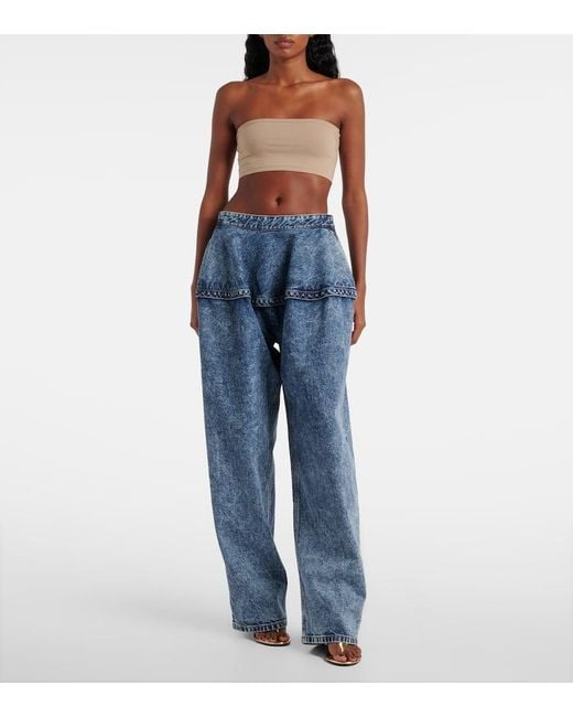 Alaïa Sandalen Infradito 90 Aus Metallic-Leder