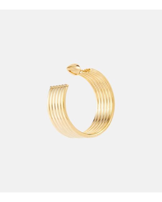 Alaïa Metallic Loop Hoop Earrings