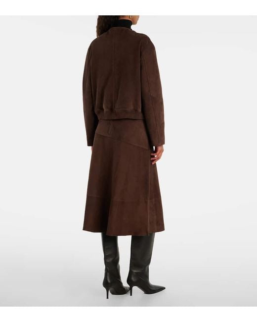 Yves Salomon Brown Suede Jacket