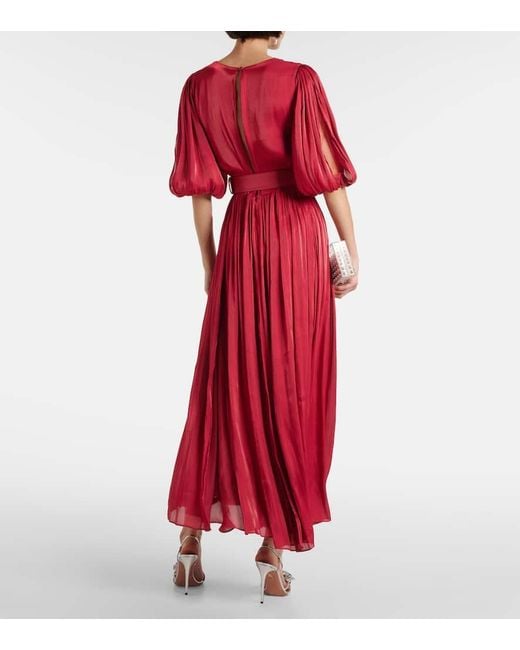 Costarellos Red Brennie Georgette Maxi Dress