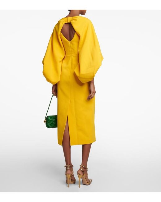 Roksanda Yellow Garance Midi Dress