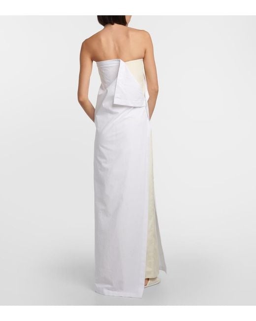 The Row White Bernette Cotton Gown