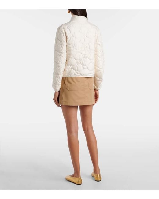 Moncler White Tegea Quilted Ripstop Down Jacket