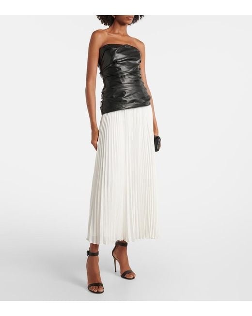 Jonathan Simkhai White Arie Strapless Midi Dress