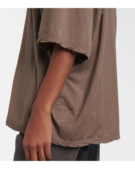 Rick Owens Brown T-Shirt Walrus Aus Baumwoll-Jersey
