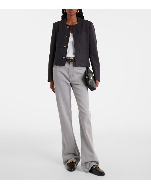 Tod's Black Embellished Leather Loafers
