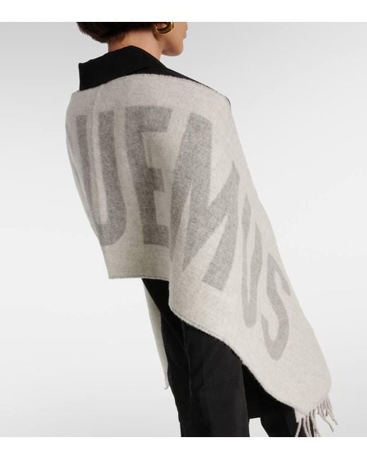 Jacquemus Gray L'Echarpe Virgin Wool Scarf