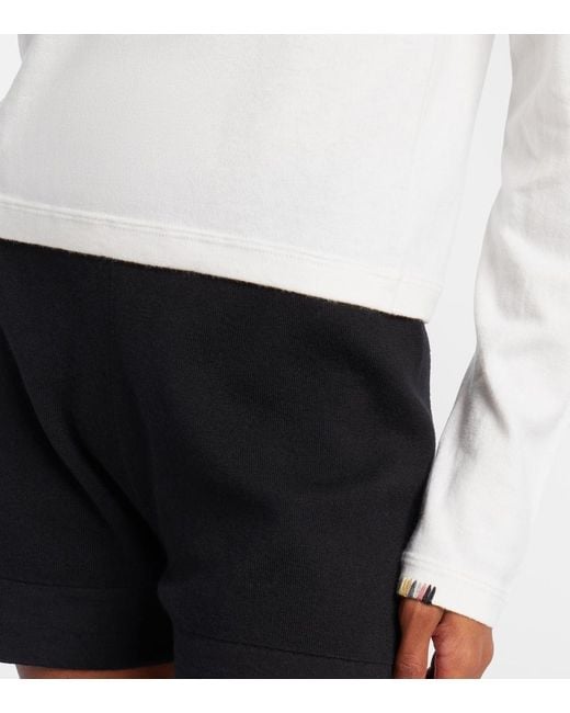 Extreme Cashmere White N°451 Lisa Cotton And Cashmere Top