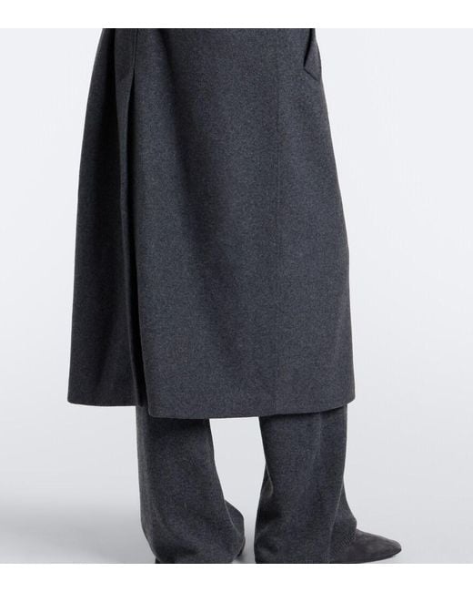 Max Mara Black Cashmere Wrap Coat