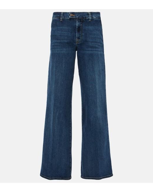 Jeans A Gamba Larga Lotta Rebel di 7 For All Mankind in Blue