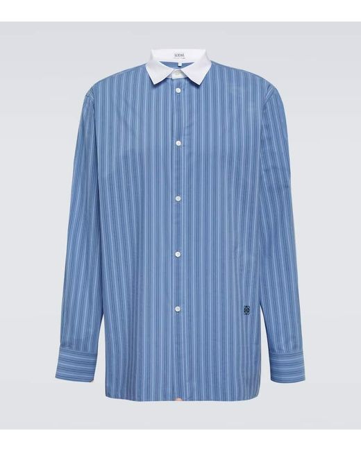 Loewe Hemd aus Baumwollpopeline in Blue für Herren