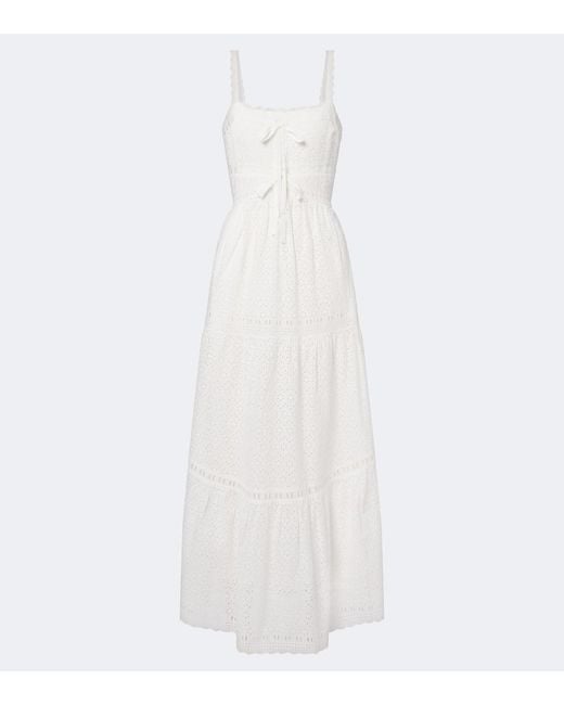 Ulla Johnson White Constance Broderie Anglaise Midi Dress