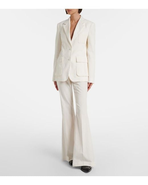 Gabriela Hearst White Louisa Cotton Corduroy Blazer