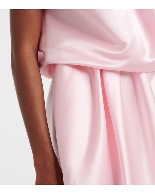 Simone Rocha Pink Draped Satin Top
