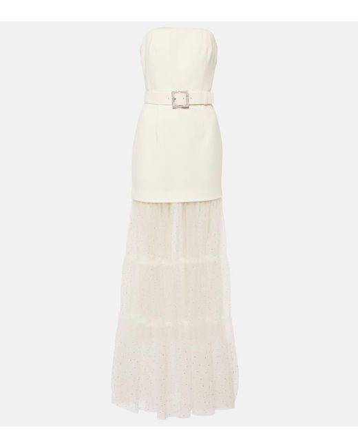 Novia - vestido Mirabella de tul y crepe Rebecca Vallance de color White