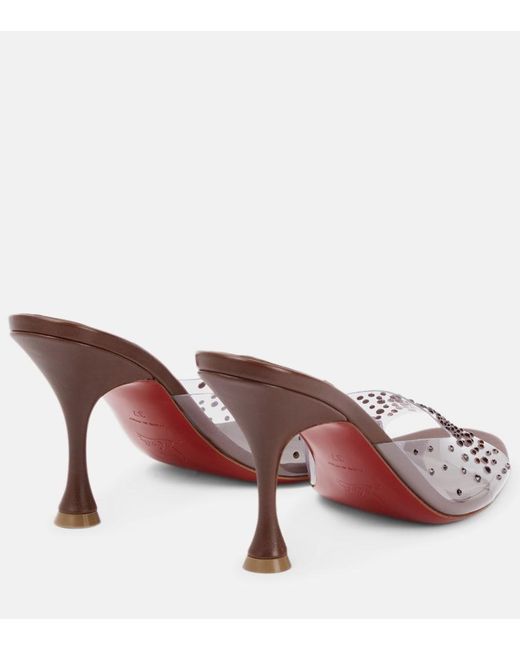 Christian Louboutin Multicolor Nudes Degramule Embellished Mules