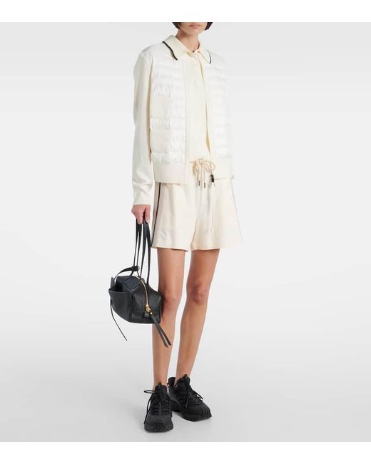 Moncler White Daunenjacke Aus Strick