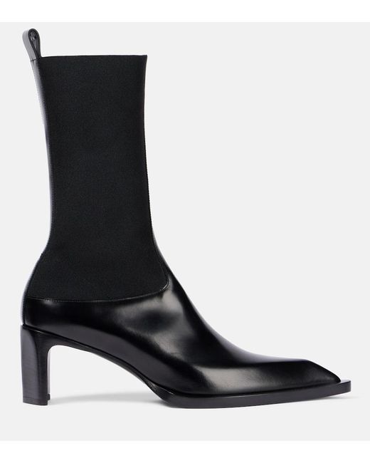 Botines De Piel Jil Sander de color Black
