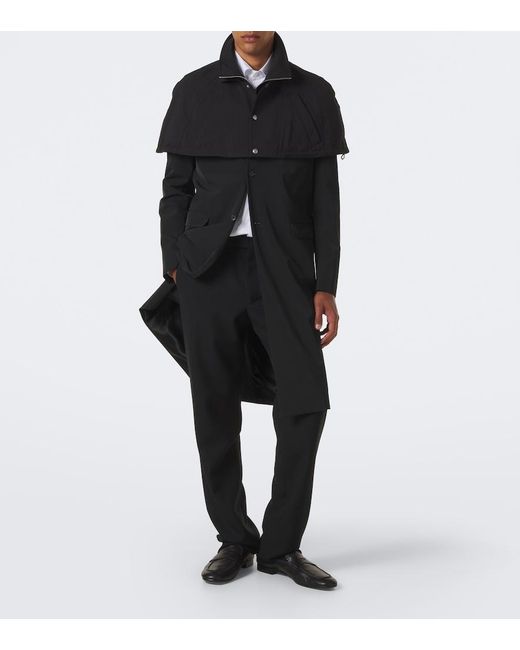 Prada Black Re-Nylon Cropped Cape for men