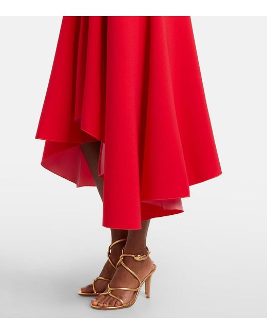 Roksanda Red Tatum Paneled Midi Dress