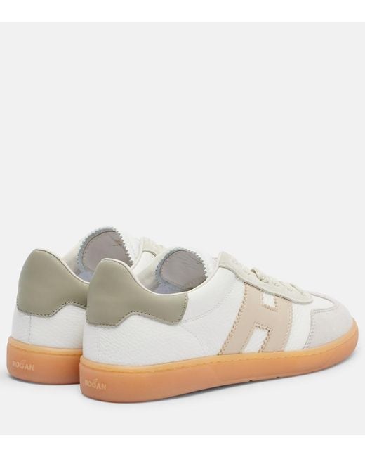Hogan White Cool Allacciato H Suede Sneakers