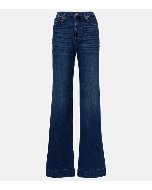 7 For All Mankind Blue Modern Dojo High-Rise Flared Jeans