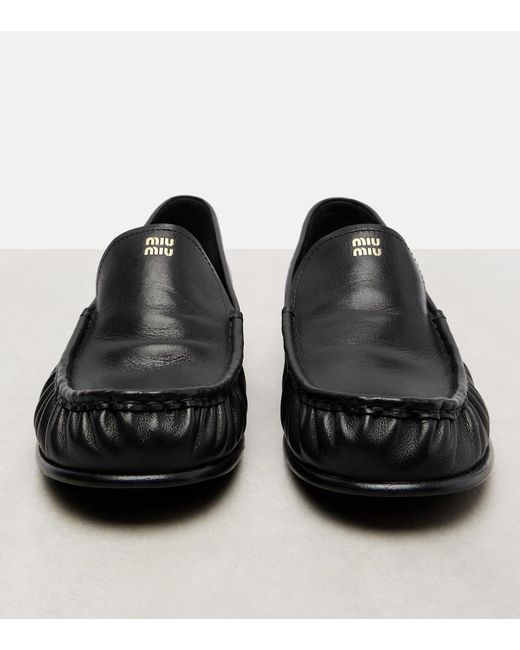Miu Miu Black Loafers
