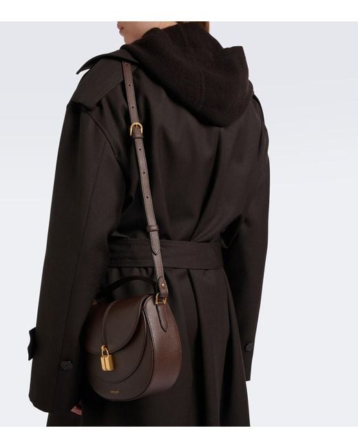 DeMellier London Black Siena Saddle Small Leather Crossbody Bag