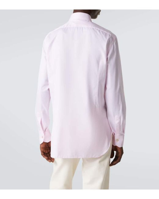 Kiton White Cotton Shirt for men