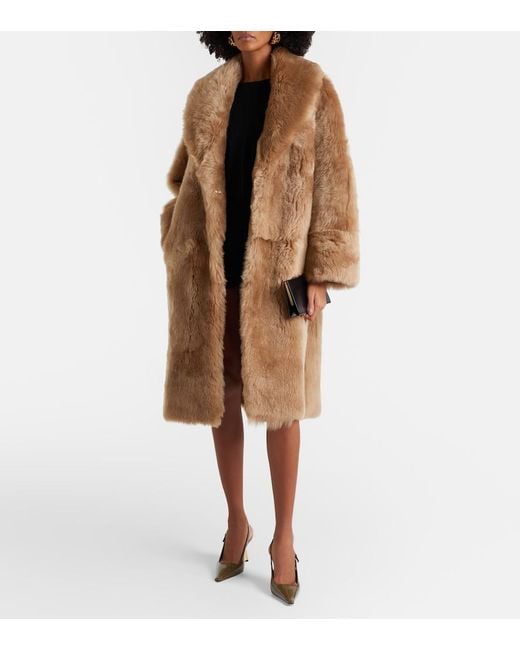 Nour Hammour Brown Anais Shearling Coat