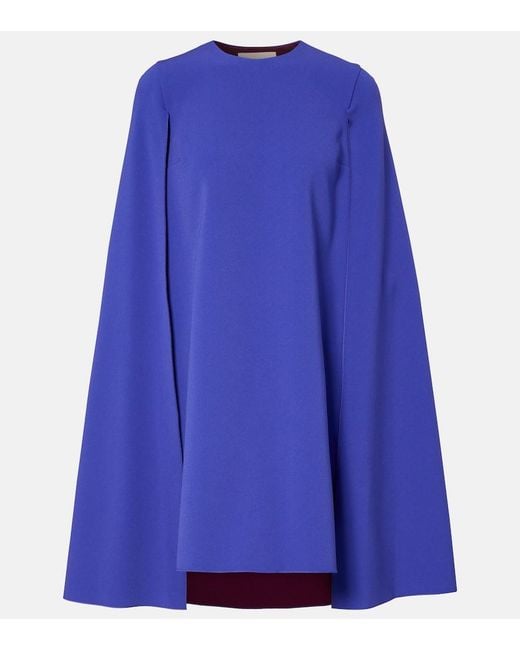 Roksanda Blue Twiggy Caped Crepe Cocktail Dress